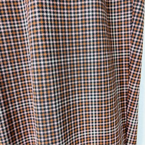 J. Jill orange pink black plaid pull on preppy soft flannel cropped pants MP - Picture 4 of 7